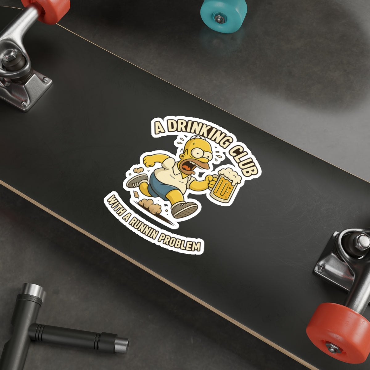 Funny Simpsons Parody Beer-Themed Die-Cut Stickers, Perfect for Gifting, Decor, Home Bar, Party Favors, or Personalization