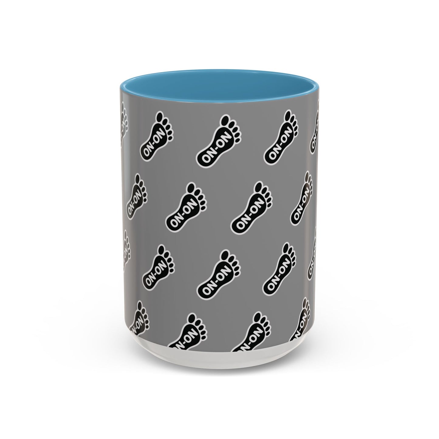 WAH3 Grey BG On-On Footprint Accent Coffee Mug - 11oz & 15oz
