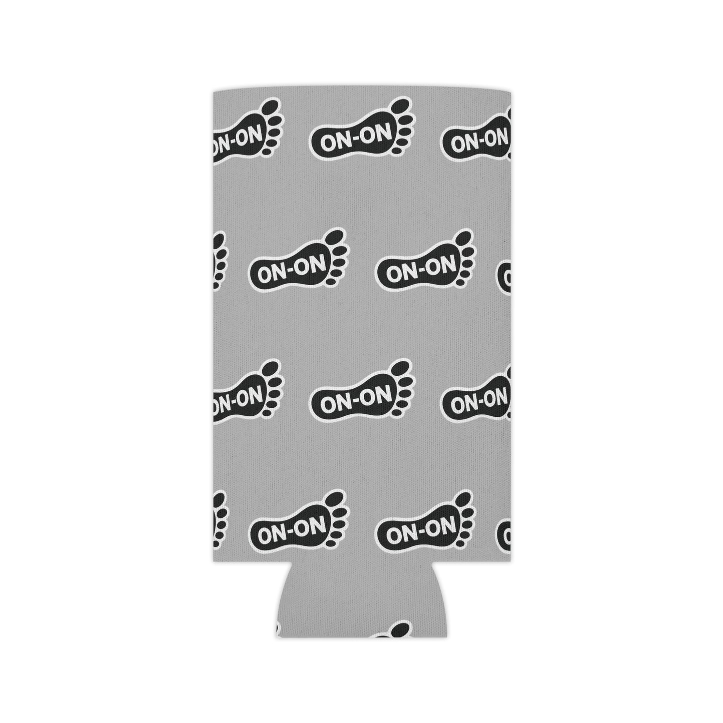 WAH3 On-on Grey Footprint Can Cooler – Fun & Quirky Drink Sleeve for Parties