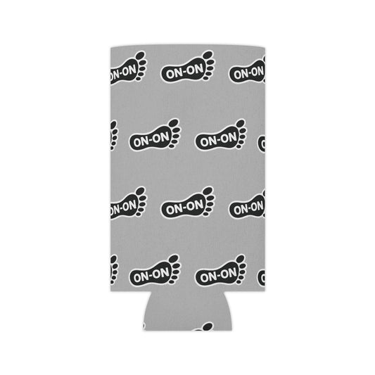 WAH3 On-on Grey Footprint Can Cooler – Fun & Quirky Drink Sleeve for Parties