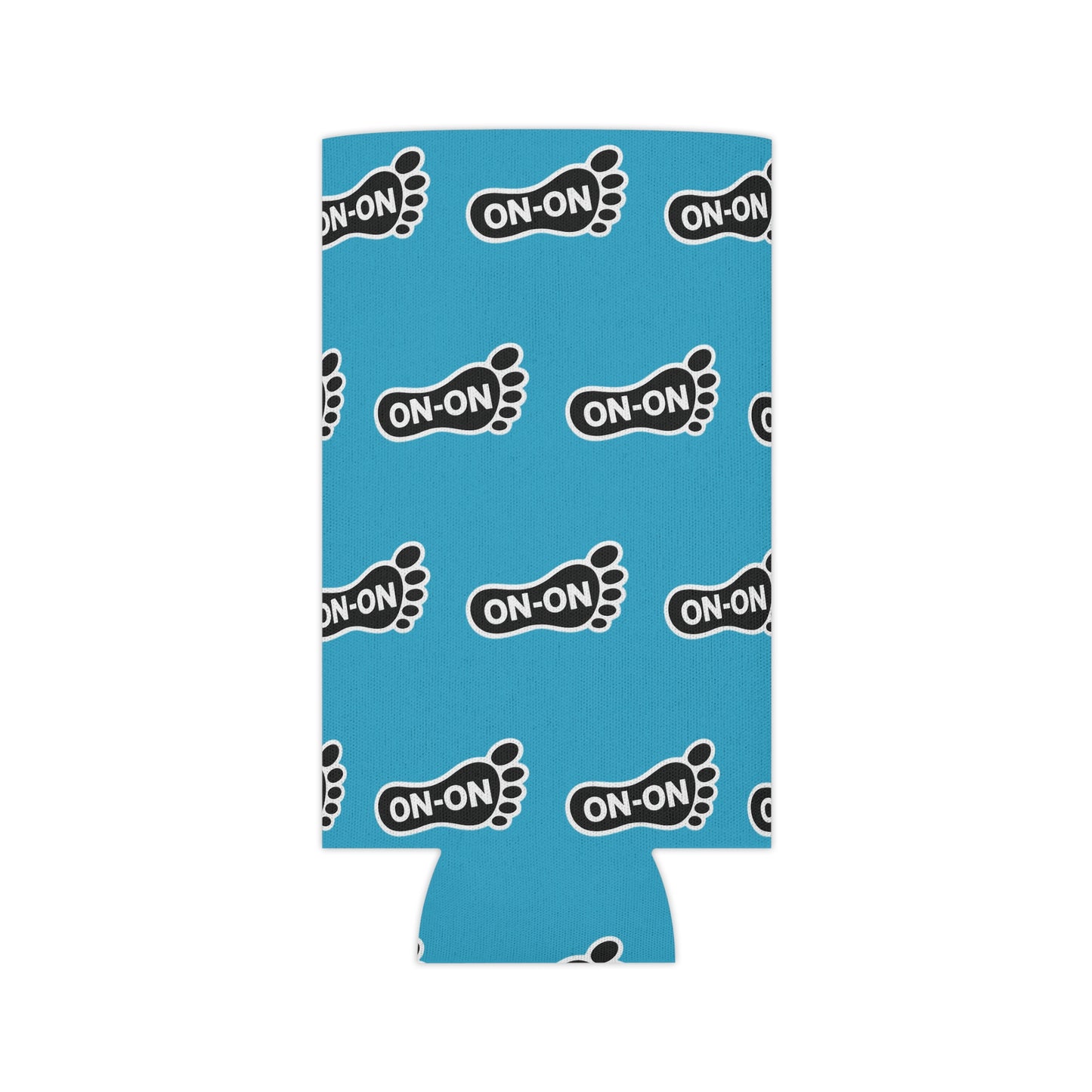WAH3 On-on Sky Blue Footprint Can Cooler – Fun & Quirky Drink Sleeve for Parties