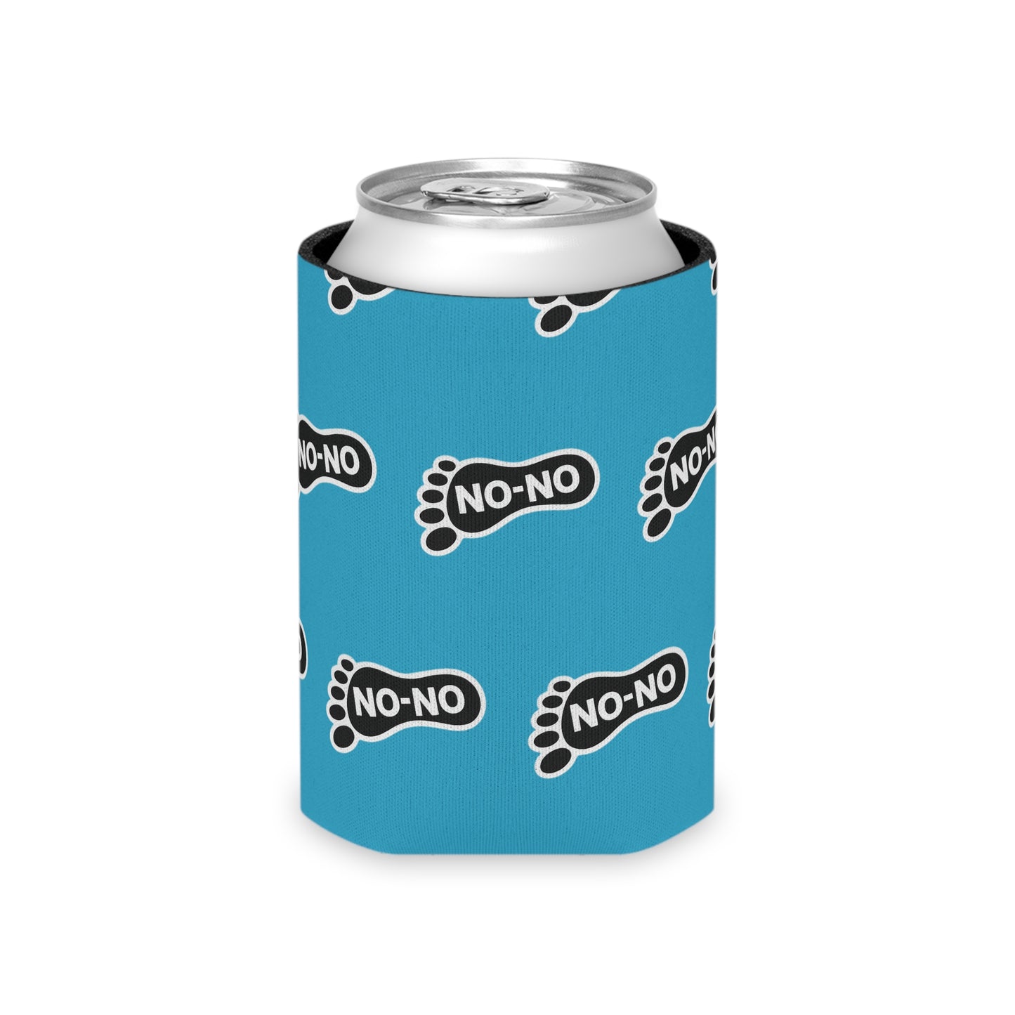 WAH3 On-on Sky Blue Footprint Can Cooler – Fun & Quirky Drink Sleeve for Parties