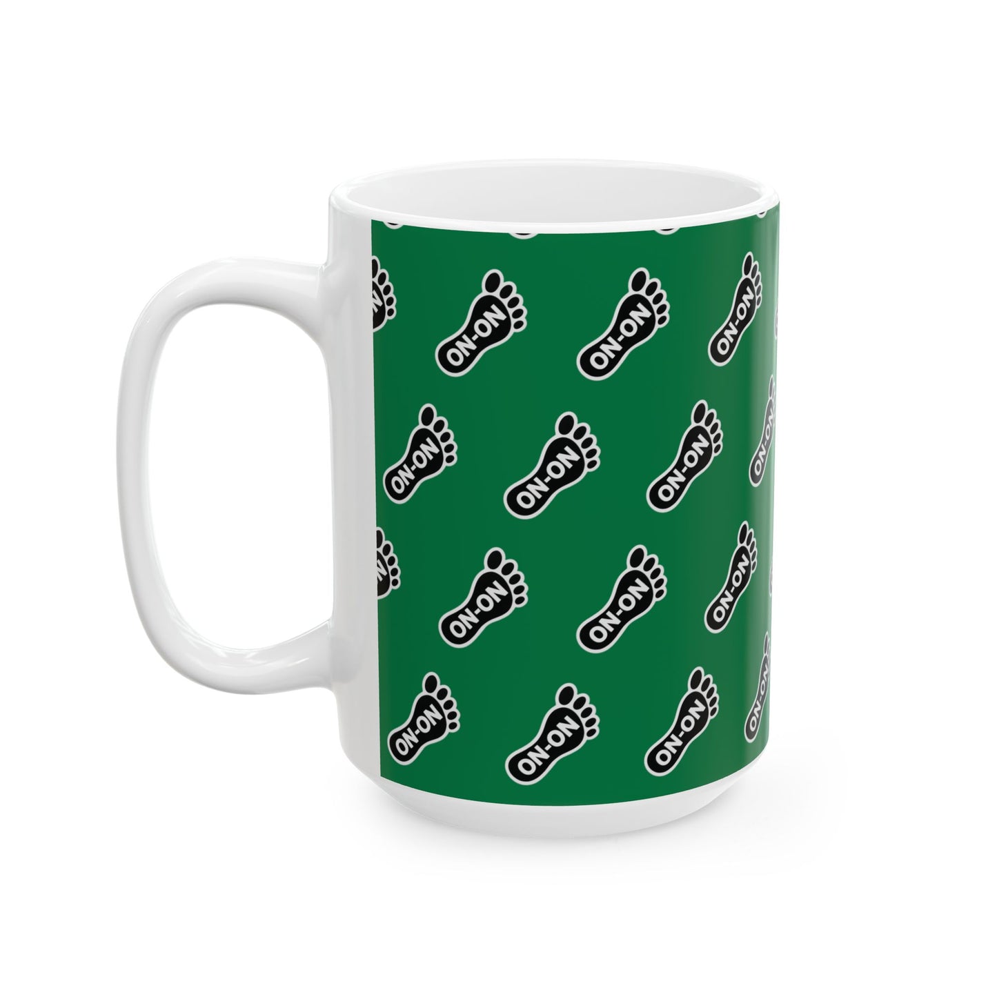WAH3 Green On-On Foot Ceramic Mug - 11oz & 15oz