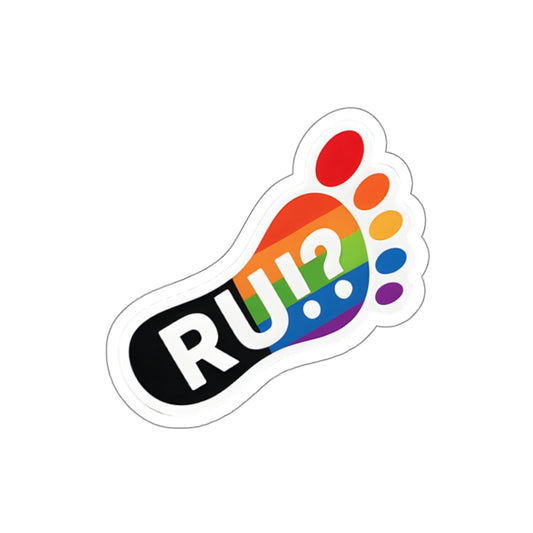 WAH3 RU!? Foot Die-Cut Stickers