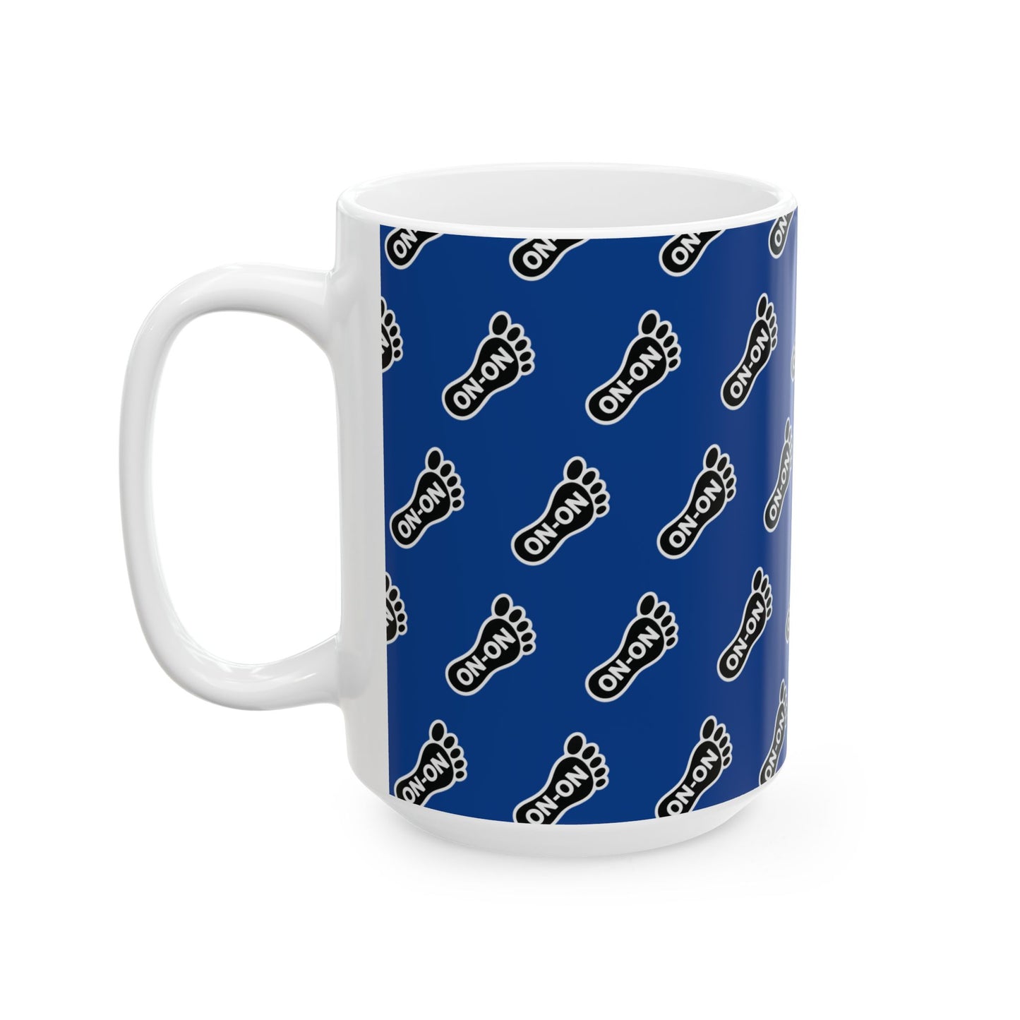 WAH3 Blue On-On Foot Ceramic Mug - 11oz & 15oz