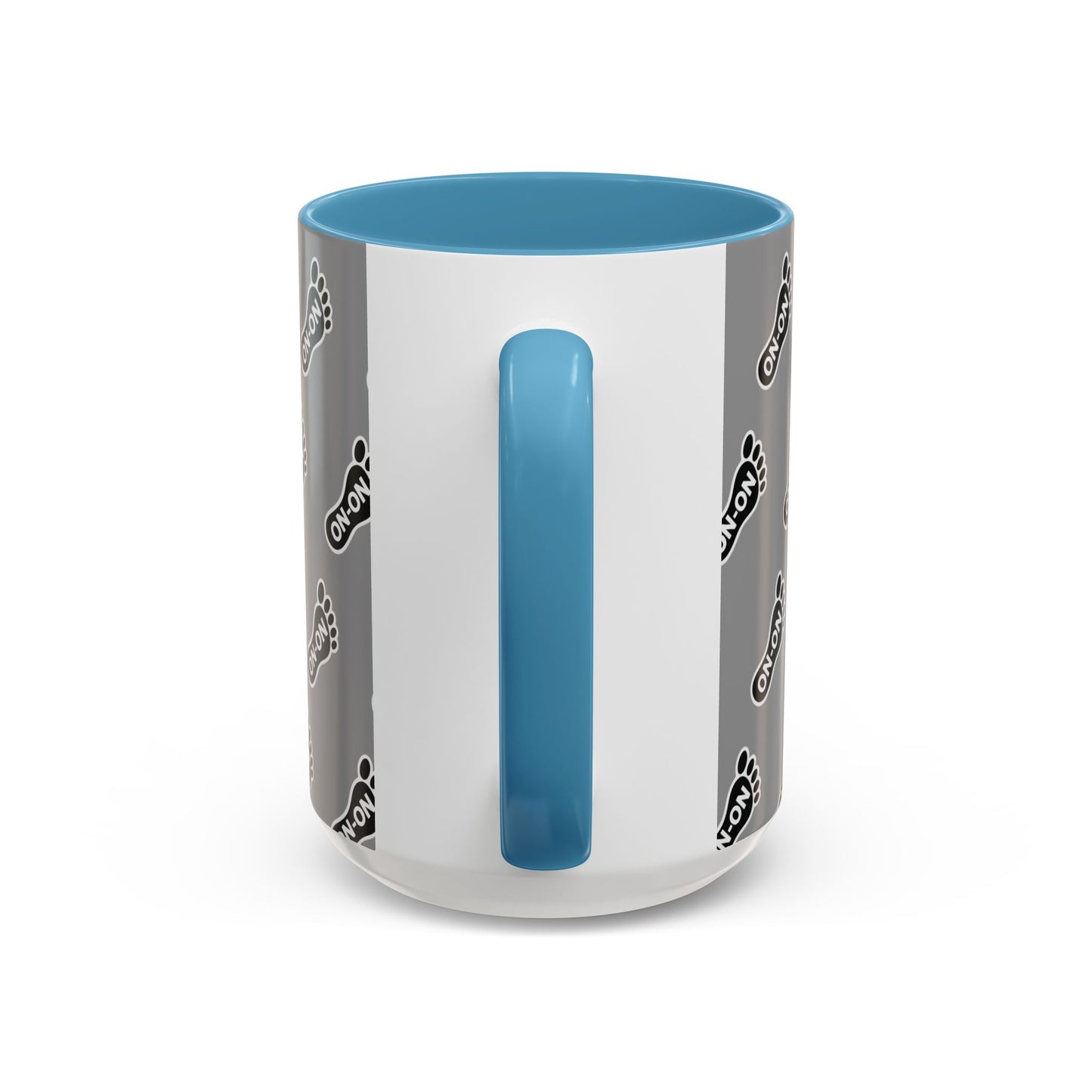 WAH3 Grey BG On-On Footprint Accent Coffee Mug - 11oz & 15oz