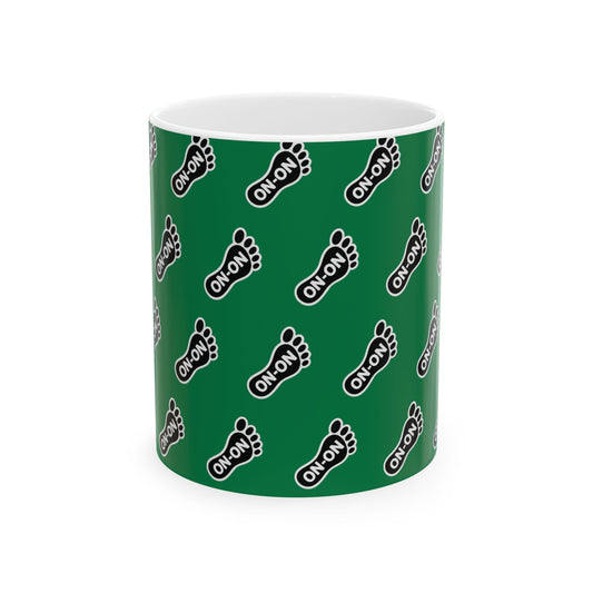 WAH3 Green On-On Foot Ceramic Mug - 11oz & 15oz