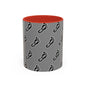 WAH3 Grey BG On-On Footprint Accent Coffee Mug - 11oz & 15oz