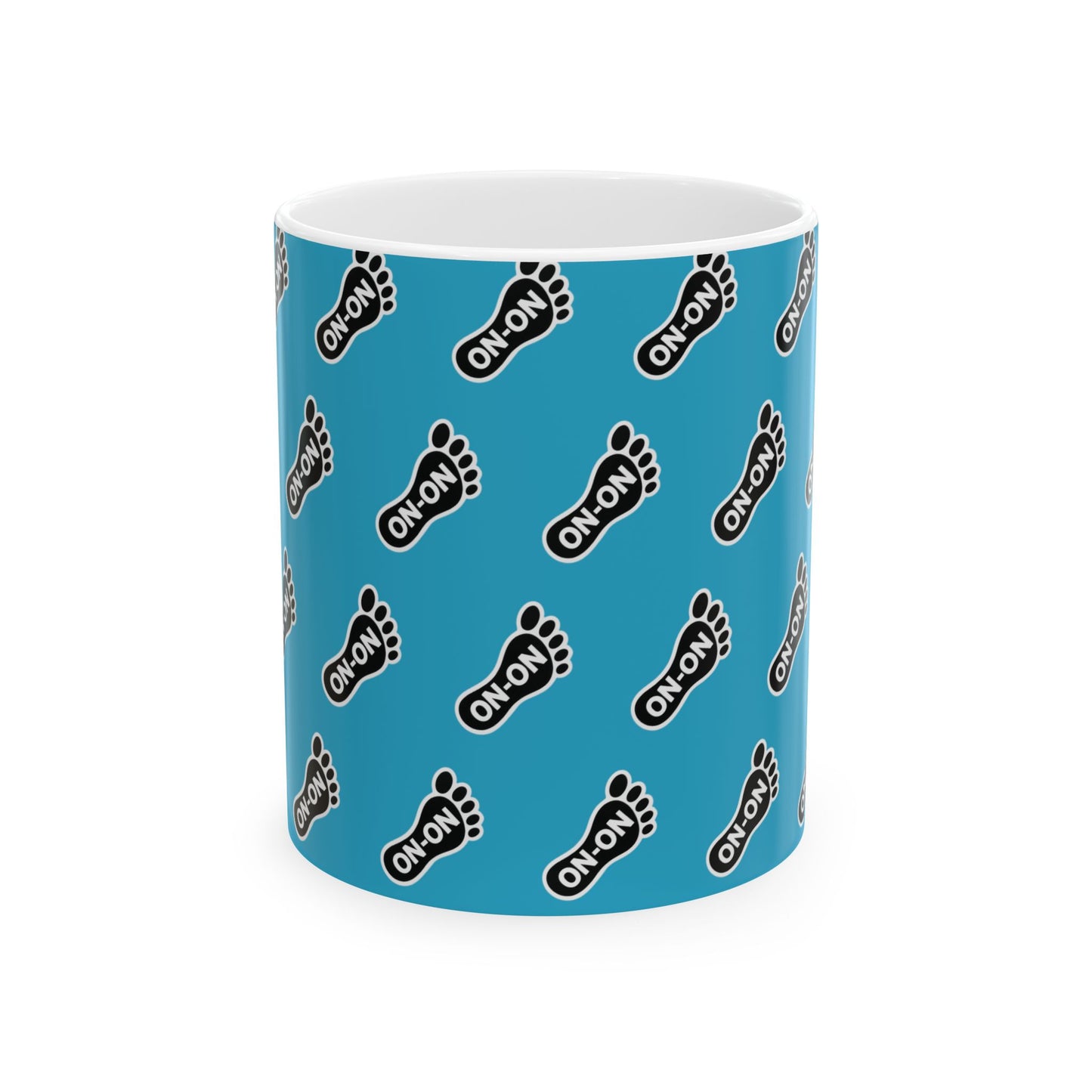WAH3 Turquoise On-On Foot Ceramic Mug - 11oz & 15oz